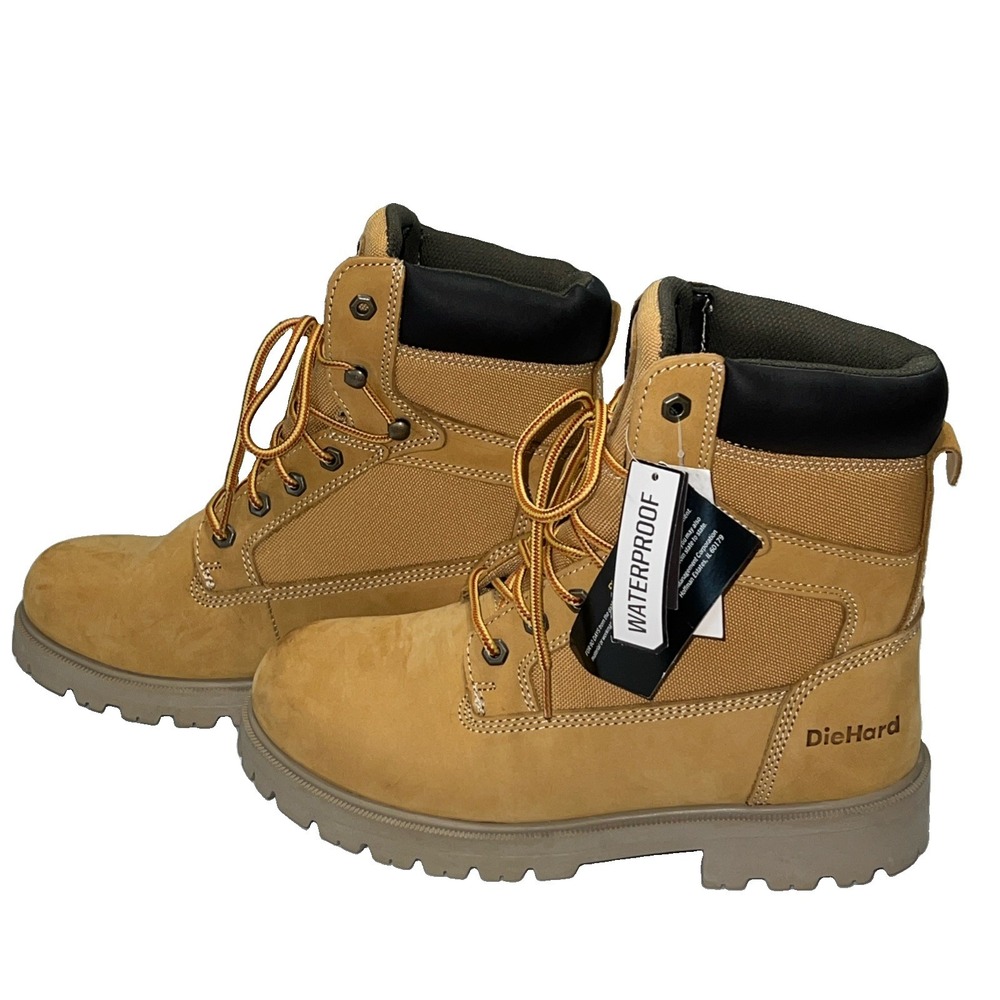 DieHard Men's 9.5 Bolton Waterproof Leather High Top Work Boots Thinsulate Tan